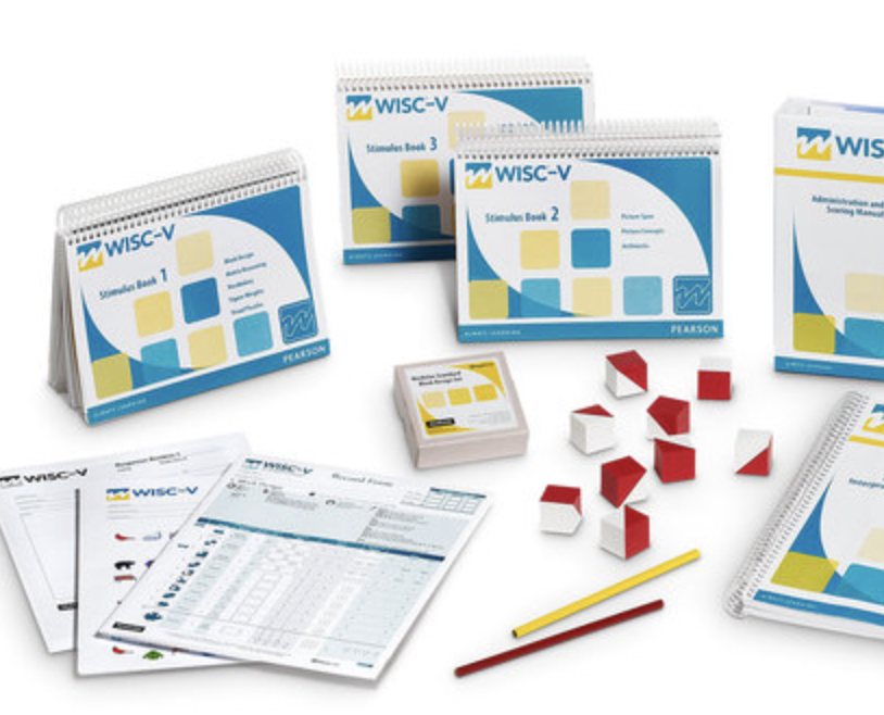 Wechsler Intelligence Scale. IQ testing materials